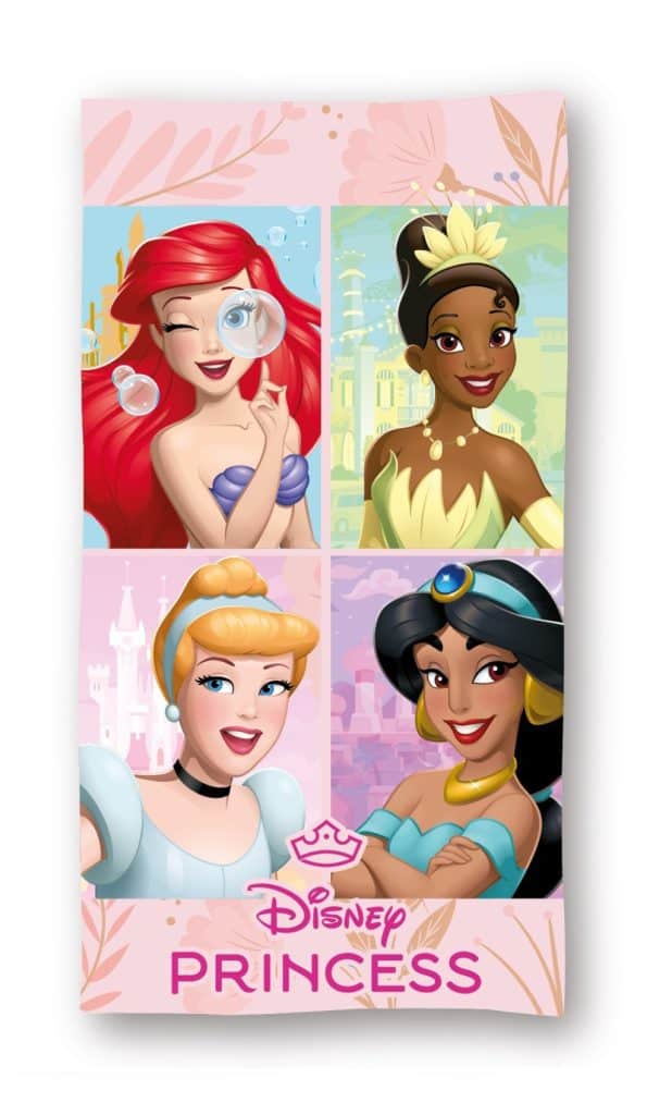 Disney Princess magisk badhandduk, strandhandduk 70x140 cm (snabbtorkande)