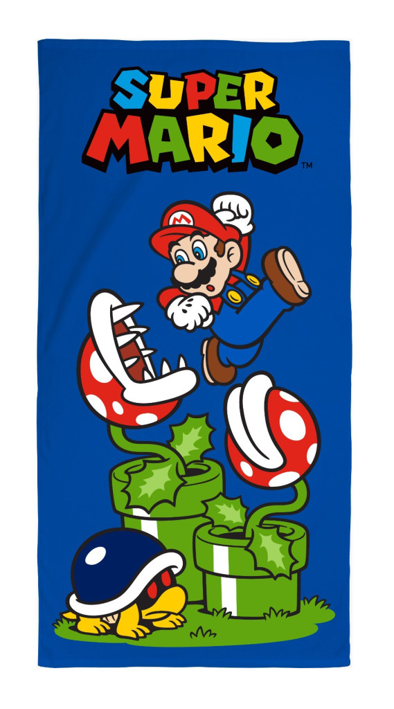 Super Mario Piranha Plants strandhandduk 70x140 cm (snabbtorkande)