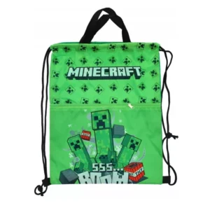 Minecraft Gympapåse 45 cm – Gymnastikpåse Barn – Sportpåse & Skolväska – Minecraft Motiv