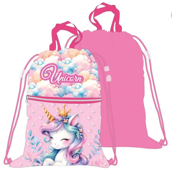 Unicorn Clouds Deluxe sportväska, gympåse 45 cm