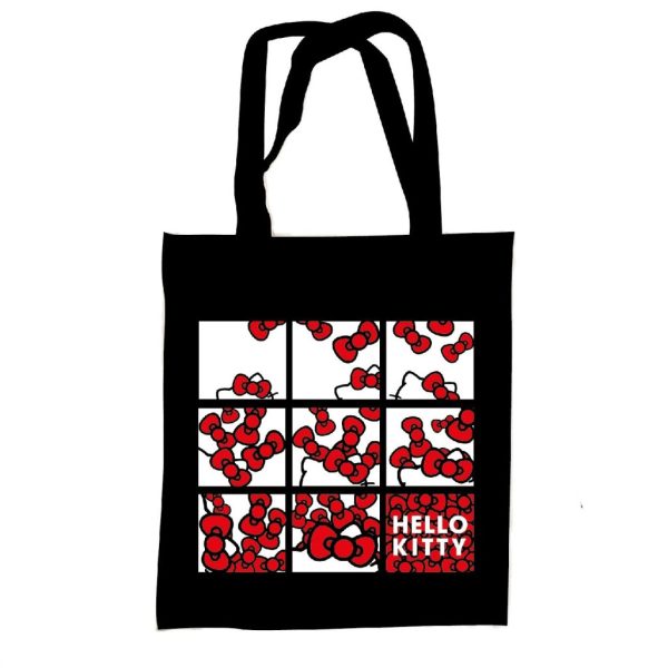 Hello Kitty Bows canvasväska, shoppingväska 44 cm