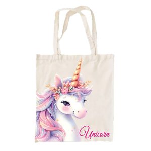 Enhörning Mystic canvasväska, shoppingväska 44 cm