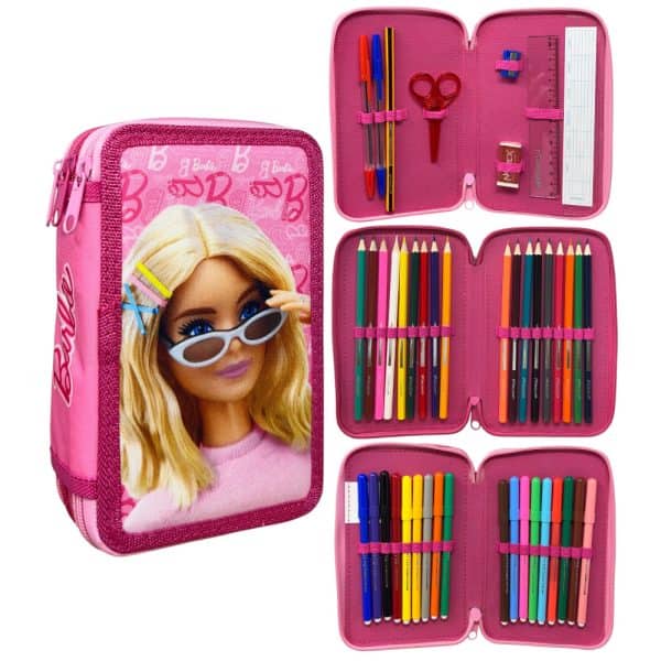 Barbie Glam Style Fylld 3-vånings Pennfodral