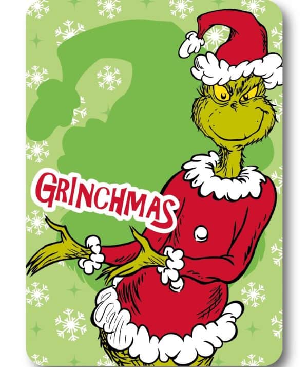 The Grinch busiga julfilt i polar fleece 100x140 cm