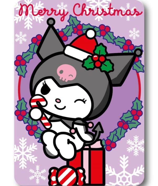 Hello Kitty Kuromi julfleecefilt 100x140 cm