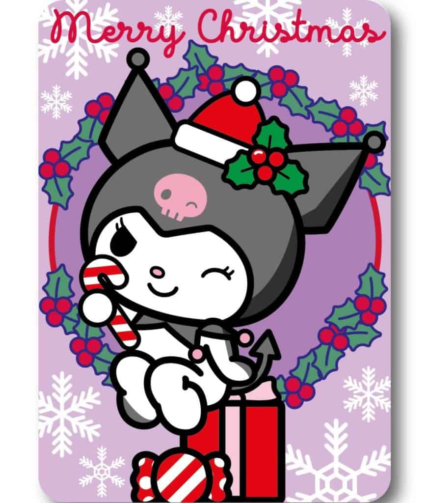 Hello Kitty Kuromi julfleecefilt 100x140 cm