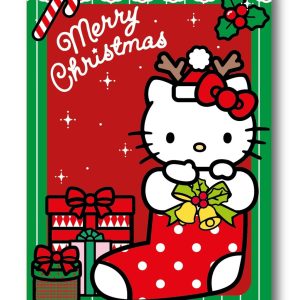 Hello Kitty Holiday Cheer julfilt i polarfleece 100x140 cm