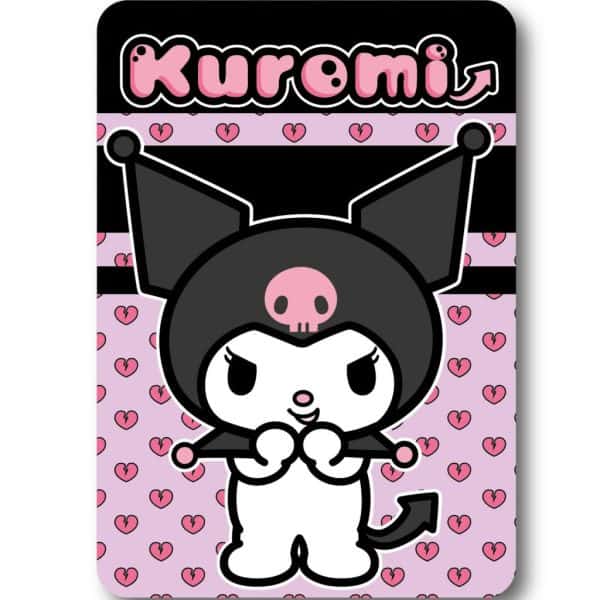 Hello Kitty Kuromi Heart fleecefilt 100x140 cm