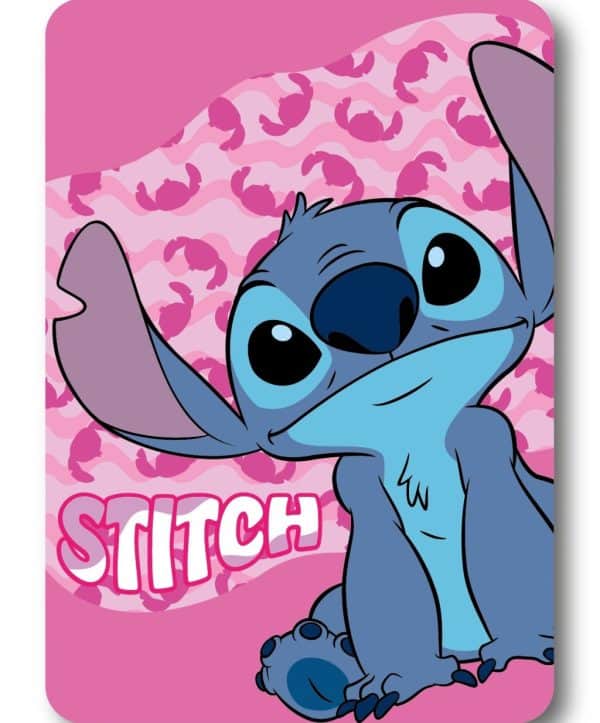 Disney Lilo and Stitch fleecefilt rosa våg 100x140 cm