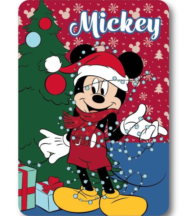 Disney Mickey julfilt i polar fleece 100x140 cm