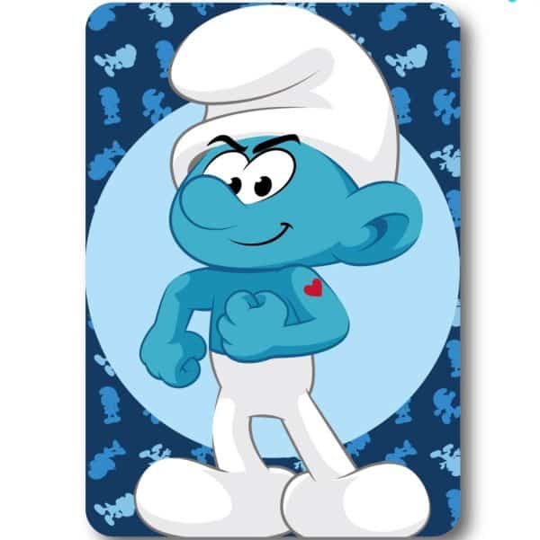 Smurfarna Hefty Smurf fleecefilt 100x140 cm