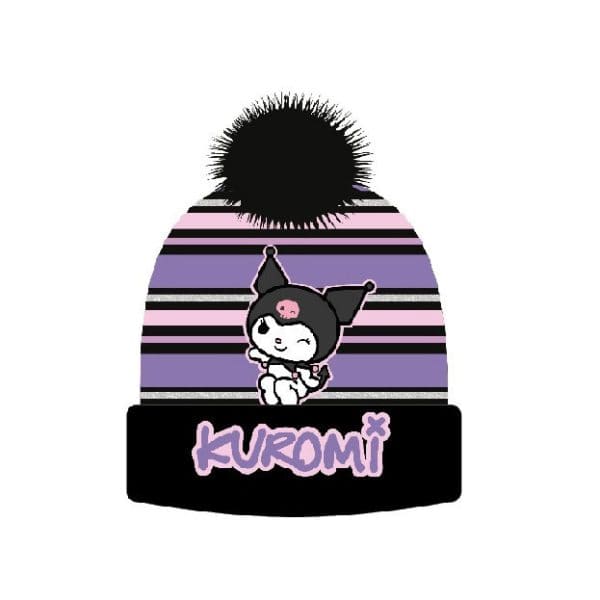 Hello Kitty Kuromi svart barnmössa