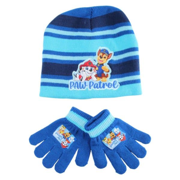 Paw Patrol vinterset för barn med mössa och vantar