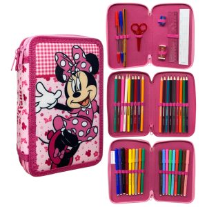 Disney Mimmi Pigg Lovely Charm 3-vånings pennfodral fyllt