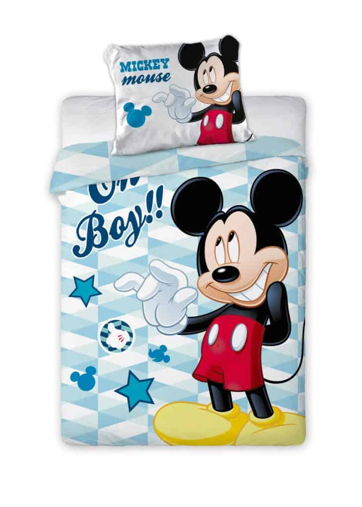Disney Mickey Oh Boy barn- och spjälskåpspåslakanset 100x135 cm, 40x60 cm