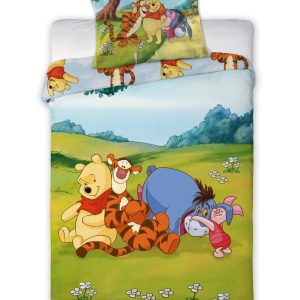 Disney Winnie the Pooh Sunny Meadow barn- och spjälsängsset 100×135 cm, 40×60 cm