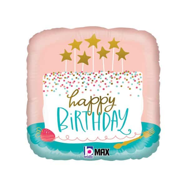 Happy Birthday folieballong Confetti Cake 46 cm