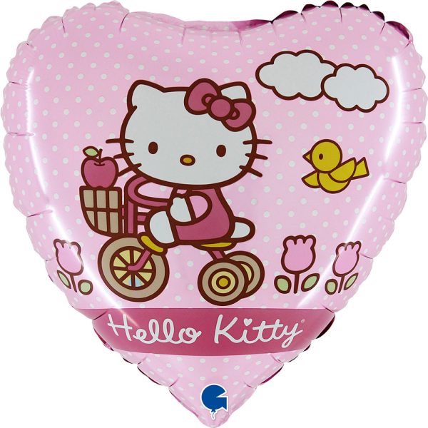 Hello Kitty folieballong med cykelmotiv 46 cm