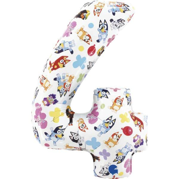 Bluey Friends nummer 4 folieballong 66 cm