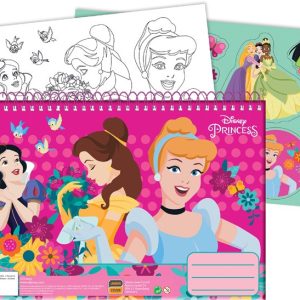 Disney Princess vår A4 spiralblock med 40 blad och klistermärken