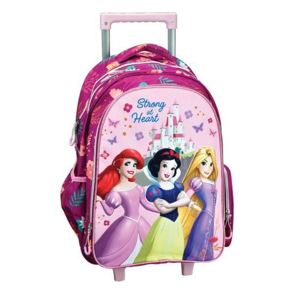 Disney Princess stark rullväska för skola, 46 cm