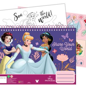 Disney Princess Your World A/4 spiralblock med 40 blad och klistermärken