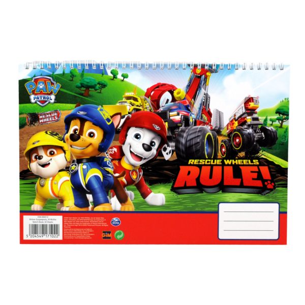 Paw Patrol Rescue Wheels A/4 spiralblock, 30 blad