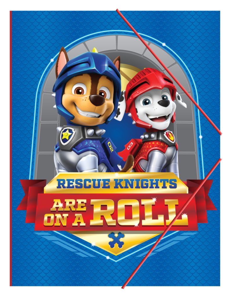 Paw Patrol riddare A4 dokumentmapp med resår