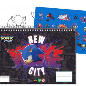 Sonic the Hedgehog A4 spiralblock med 40 blad och klistermärken