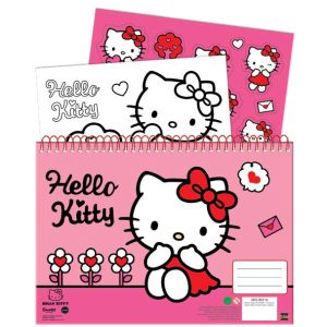 Hello Kitty Sweetheart A/4 spiralblock med 40 blad och klistermärken