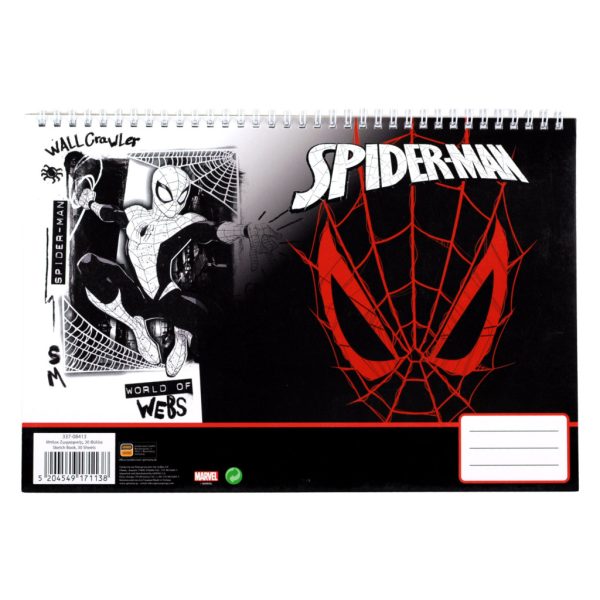 Spindelmannen World of Webs A4 spiralblock, 30 blad