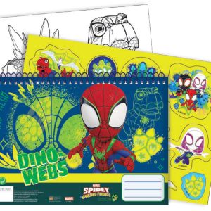 Spindelmannen Spidey Dino-Webs A/4 spiralblock med 40 blad och klistermärken