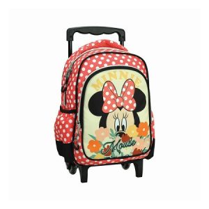 Disney Mimmi Pigg blommig rullande förskoleväska, 30 cm