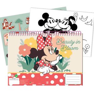 Disney Mimmi Pigg Nomadic Spirit A4 spiralblock med 40 blad och klistermärken