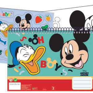 Disney Mickey Oh Boy A/4 spiralblock med 40 blad och klistermärken