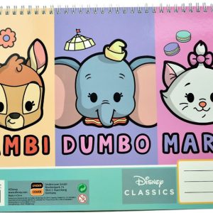 Disney Animals Classic A/4 spiralblock med 40 blad och klistermärken