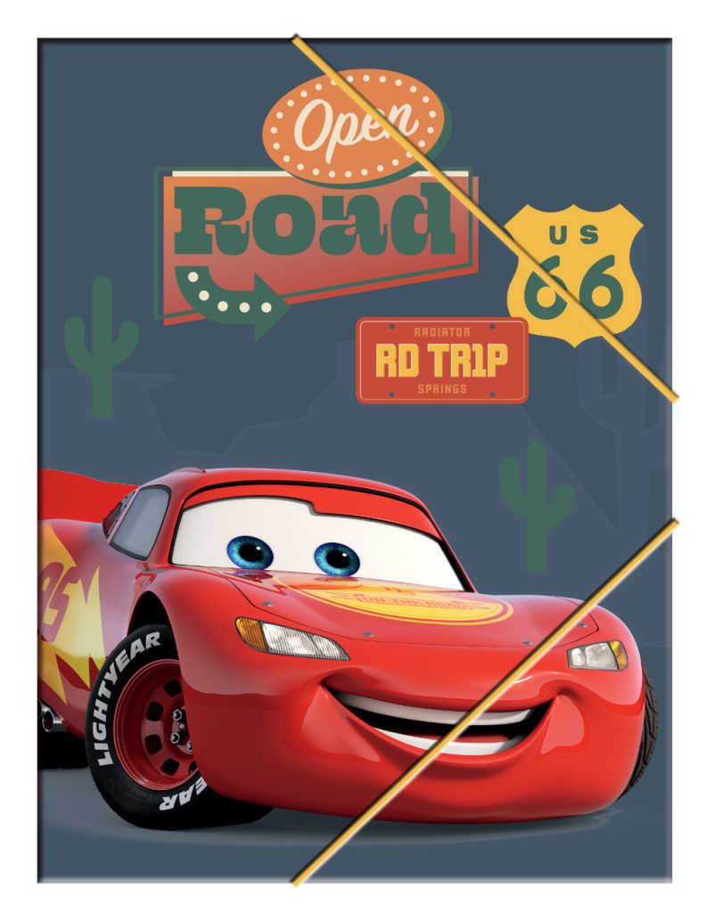 Disney Bilar A4 Elastisk Mapp