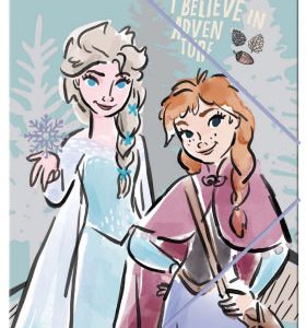 Disney Frozen Adventure A4 mapp med elastiskt band