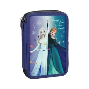 Disney Frozen pennfodral med två nivåer och innehåll