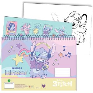 Disney Lilo and Stitch Spiralblock A4 med Klistermärken, 40 Sidor