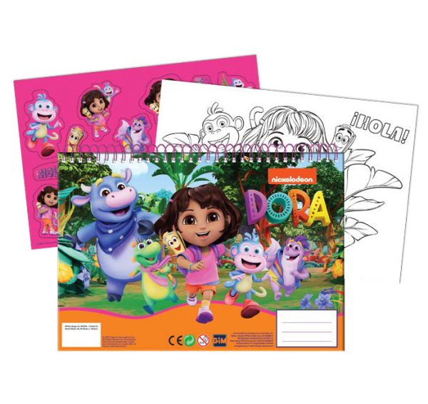 Dora Utforskaren Jungle A/4 Spiralblock med 40 sidor och klistermärke