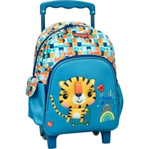 Fisher-Price Animals Tiger rullande ryggsäck för förskola, 30 cm