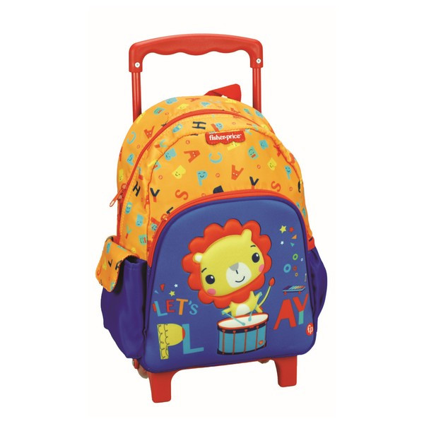 Fisher-Price Let's Play rullande ryggsäck för förskola, 31 cm