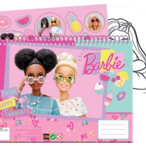 Barbie Happy Thoughts A/4 spiralblock med 40 sidor och klistermärken