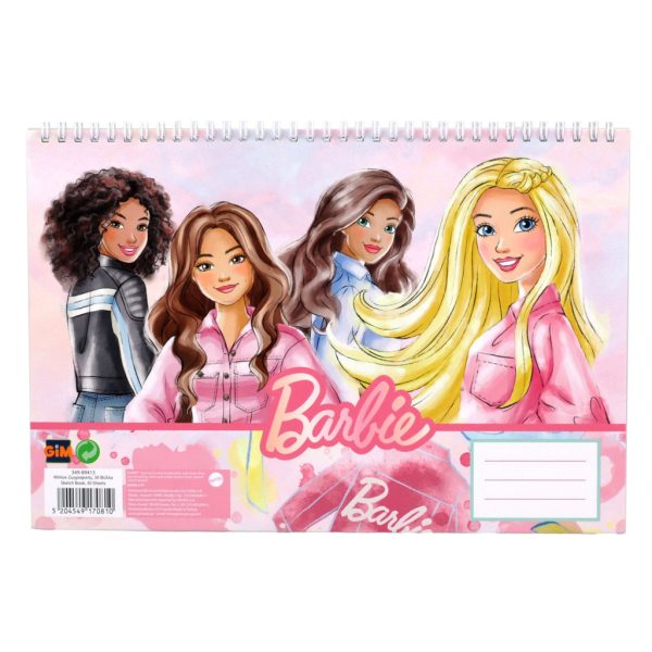 Barbie Paints A4 spiralblock för skisser, 30 blad