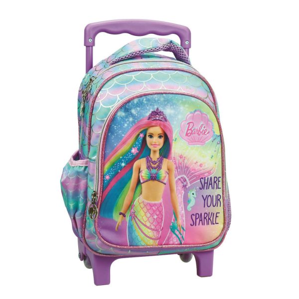 Barbie Sparkle rullande förskoleväska, 30 cm