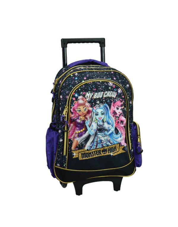 Monster High Crew rullande skolväska, 46 cm