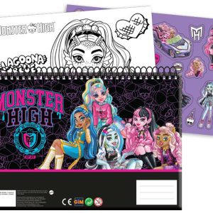 Monster High Crew A/4 spiralblock med 40 sidor och klistermärken