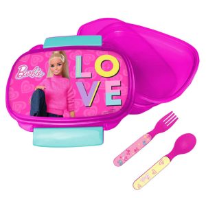 Barbie smörgåslåda med bestickset