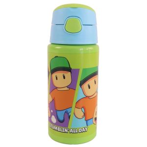 Stumble Guys aluminiumflaska med sugrör och krok 500 ml